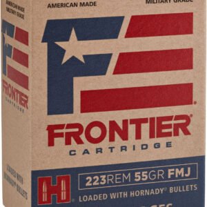 Frontier Cartridge FR1015 Military Grade Centerfire Rifle 223Rem 55gr Full Metal Jacket 150 Per Box/8 Case
