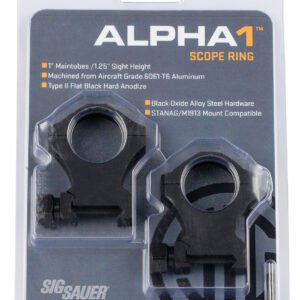 Sig Sauer Electro-Optics SOA10022 Alpha 1  Matte Black 1" Extra High 0 MOA