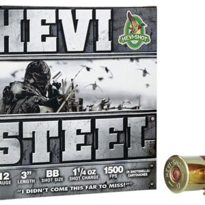 HEVI-Shot HS60088 HEVI-Steel 12Gauge 3" 1 1/4oz BBShot 25 Per Box/10 Case
