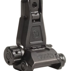 Magpul MAG276-BLK MBUS Pro Sight Rear  QPQ Melonited Steel Construction for AR Platform
