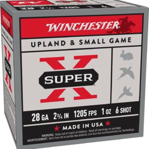 Winchester Ammo X28H6 Super X Heavy Game Load High Brass 28Gauge 2.75" 1oz 6Shot 25 Per Box/10 Case
