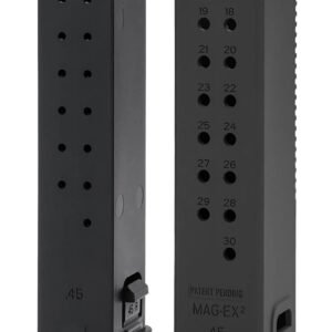 Kriss USA KVAMX2K45BL00 Mag-Ex2 Extension Kit Extended 45 ACP 30 Compatible w/ Glock 21 Gen3-5 13rd Magazines Black Polymer
