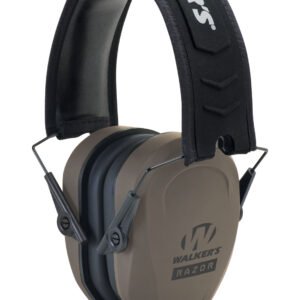 Walker's GWPRSMPASFDE Razor Slim Passive Muff 27 dB Over the Head Flat Dark Earth/Black Polymer