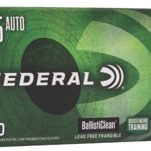 Federal BC45CT1 BallistiClean Reduced Hazard Training 45ACP 155gr Lead Free Frangible 50 Per Box/20 Case