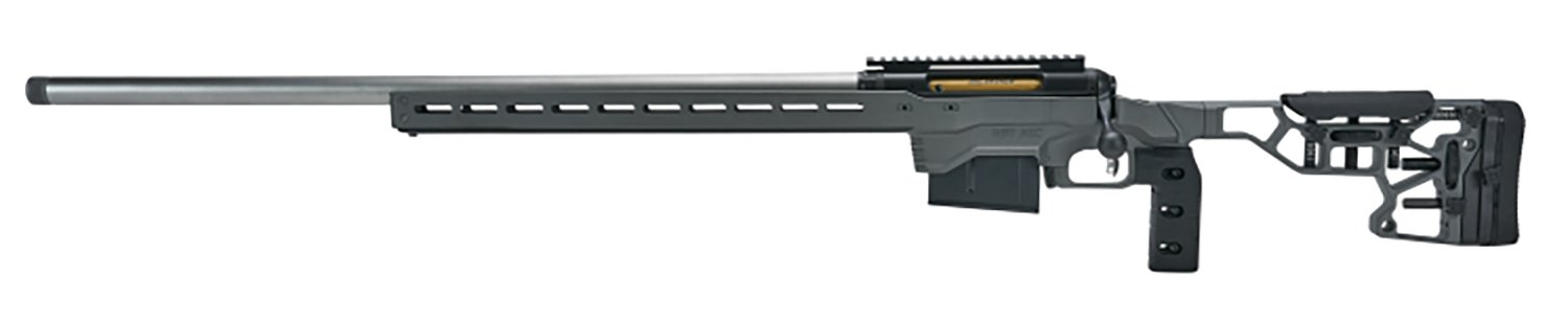Savage Arms 57701 110 Elite Precision 223 Rem 10+1 26" Matte Stainless, Matte Black Rec, Gray Cerakote Adjustable MDT ACC Aluminum Chassis Stock, Left Hand (MB Not Included)