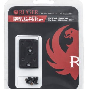 Ruger 90723 Ruger-57 Optic Adapter Plate Pistol Black Anodized Aluminum