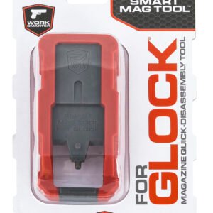 Real Avid AVGLOCKMT Smart Mag Tool  Compatible w/Glock, Gray/Red Plastic