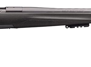 Browning 035543299 X-Bolt Pro Long Range 6.8 Western 3+1 26" Skip Fluted Heavy Barrel, Recoil Hawg Muzzle Brake, Spiral Fluted Bolt, Carbon Gray Elite Cerakote, Natural Carbon Fiber Stock