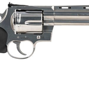 Colt Mfg ANACONDASP6RTS Anaconda 44 Mag 6 Shot 6" Stainless Recessed Target/Vent Rib Barrel, Cylinder & Frame, Black Hogue Rubber w/Finger Grooves Grip