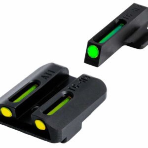 TruGlo TGTG131NT1Y TFO  Green/Tritium/Fiber Optic Front Sight-Yellow/Tritium/Fiber Optic Rear Sight 1911 Government