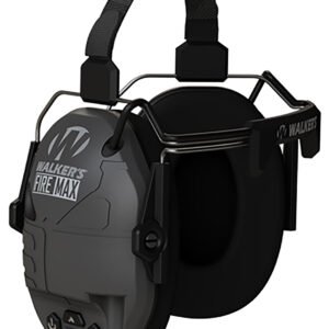 Walker's GWPDFMBTN Firemax Digital BTN Muff Behind The Neck Black Polymer