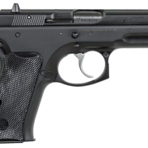 CZ-USA 91190 75  Compact 9mm Luger 15+1 3.75" Black Steel Barrel & Serrated Slide, Black Polycoat Steel Frame w/Beavertail, Black Plastic Grip, Right Hand