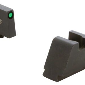 AmeriGlo GL811 Optic Compatible Sight Set for Glock 3XL Tall Green Tritium Black Outline Front Sight-Black Rear Sight