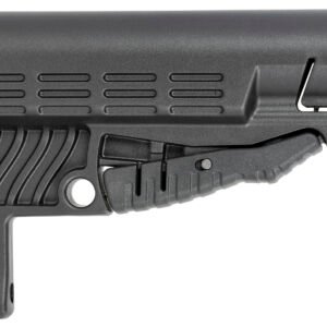 NcStar DLG-086 Classic Commercial Stock Black Polymer Adjustable Stock with Metal QD Bases & Rubber Butt Pad For Commercial Spec Buffer Tubes (Tube Not Included)