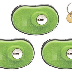 Lockdown 1118825 Keyed Trigger Lock Open With Key Green Rubber 3 Pack
