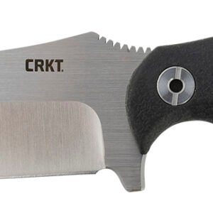 CRKT 2866 Catchall 5.51" Fixed Sheepsfoot Plain Brushed Satin 8Cr13MoV SS Blade/Black GRN w/Rubber Overlay Handle Includes Sheath