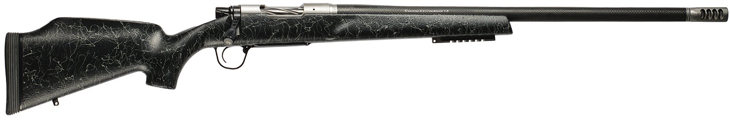 Christensen Arms 8011002000 Traverse 300 PRC 3+1 26" Threaded Barrel, Natural Stainless, Black with Gray Webbing Stock
