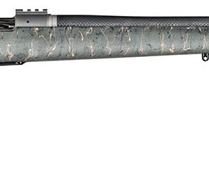Christensen Arms CA10269815323 Summit TI  Full Size 28 Nosler 3+1, 26" Natural Titanium Steel Threaded Barrel, Natural Titanium Aluminum Receiver, Green w/Black/Tan Webbing Fixed Thumbhole Stock