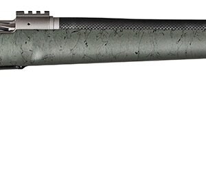 Christensen Arms CA10269815322 Summit TI Full Size 28 Nosler 3+1, 26" Natural Titanium Steel Threaded Barrel, Natural Titanium Aluminum Receiver, Green w/Black Webbing Fixed Thumbhole Stock