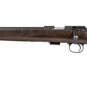 CZ-USA 02392 457 Varmint 22 LR 5+1 20.50" Black Nitride Heavy Barrel, Black Nitride Stainless Steel Grooved Receiver, Wood Stockn Left Hand