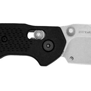 Kershaw 2037 Heist Mid-Size 3.20" Folding Clip Point Plain Stonewashed D2 Steel Blade, Gray Textured Glass Filled Nylon Handle, Includes Pocket Clip