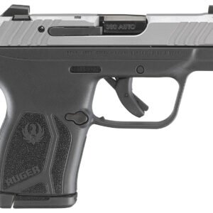 Ruger 13744 LCP Max  Compact 380 ACP 10+1 2.80" Black Oxide Steel Barrel, Matte Stainless Serrated Slide, Black Polymer Frame w/Serrated Trigger Guard w/Black Nylon Grip