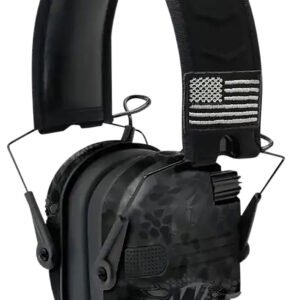 Walker's GWPRSEMPATKPT Razor Patriot Slim Muff 23 dB Over the Head Kryptek Highlander/Black Polymer