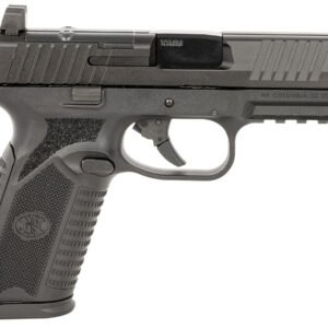 FN 66101381 510 MRD Full Size 10mm Auto 10+1, 4.10" Black Target Crown Steel Barrel, Black PVD Optic Cut/Serrated Steel Slide & Polymer Frame w/Picatinny Rail, Ambidextrous