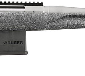 Ruger 46908 American II Full Size 204 Ruger 10+1 20" Gun Metal Gray Cerakote Spiral Fluted Threaded Barrel & Alloy Steel Receiver w/Picatinny Rail, Gray Splatter Adj LOP Synthetic Stock