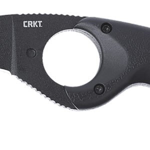 CRKT 2516K Bear Claw  2.39" Fixed Hawkbill Plain Black Powder Coated AUS-8A SS Blade, Black Textured GRN Handle
