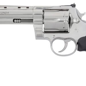 Colt Mfg ANACONDASP6RFT Anaconda Target 44 Mag 6rd 6" Stainless Vent Rib Barrel, Cylinder & Stainless Stainless Steel Frame, Black Rubber Grip