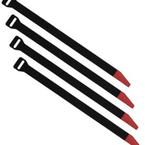 Magpul MAG1442BLK DAKA Gear Straps Black/Red 12" Long 4 Pack