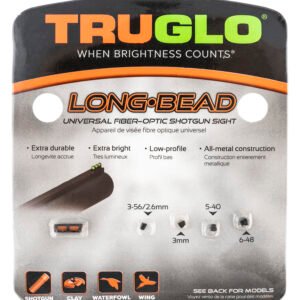 Truglo TG947UR Long Bead Metal Universal Shotgun Red Fiber Optic Black