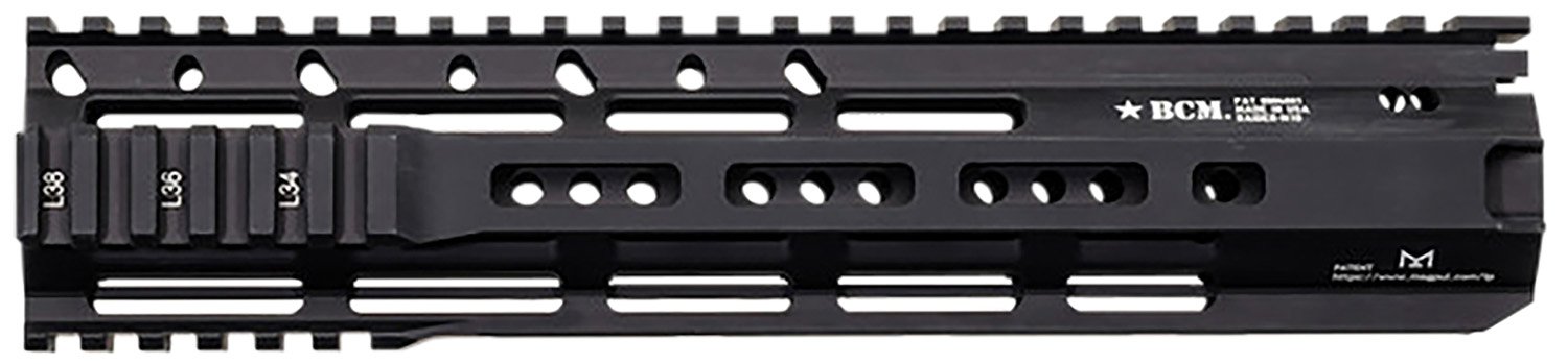 BCM RAIDERM10556BL RAIDER-M13 Rail Black Anodized 10.00" M-LOK Free-Floating Style Made of Aluminum for AR-Platform