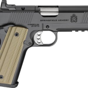 Springfield Armory PO9228AOS 1911 Operator 45 ACP 8+1 4" Black Cerakote Optic Ready Carbon Steel Slide Black Cerakote VZ G10 Grip
