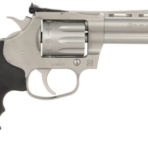 Colt Mfg KCOBRA22-SM4RFO King Cobra Target 22 LR 10 Shot 4.25" Matte Stainless Steel Vent Rib Barrel, Matte Stainless Stainless Steel Frame & Cylinder, Black Hogue Overmolded Grip, Exposed Hammer