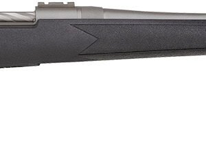 Mossberg 28261 Patriot  Full Size 7mm PRC 3+1 24" Stainless Cerakote Fluted Threaded Barrel, Drilled & Tapped Stainless Cerakote Receiver, Black Fixed Synthetic Stock