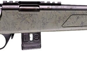 Bergara Rifles BMR008 BMR-X Carbon Fiber 22 LR 10+1 18" Carbon Fiber Threaded Barrel, Black Cerakote Picatinny Rail Steel Receiver, Adj LOP Black w/Green Webbing Synthetic Stock