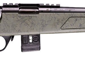 Bergara Rifles BMR010 BMR-X Carbon Fiber 22 WMR 10+1 18" Carbon Fiber Threaded Barrel, Black Cerakote Picatinny Rail Steel Receiver, Adj LOP Black w/Green Webbing Synthetic Stock