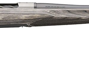 Browning 036092294 X-Bolt 2 Hunter Full Size 6.5 PRC 3+1 24" Matte Blued Threaded Sporter Barrel, Drilled & Tapped Stainless Steel Receiver, Fixed Gray Laminate Stock, Radial Muzzle Brake