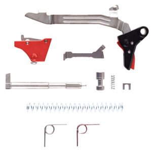 Timney Triggers ALPHAGLOCK34UBKBLACK Alpha Competition 9mm/40 S&W Red Fits Glock Gen 3-4
