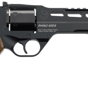 Chiappa Firearms CF340343 Rhino 60DS *CA Compliant 10mm Auto 6 Shot 6" Black Anodized Picatinny Rail/Vent Rib Barrel, Black Cylinder, Black Anodized Aluminum Frame w/Picatinny Rail, Walnut Grip
