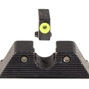 Trijicon 600845 HD XR Night Sight Set Green Tritium/Yellow Outline Front, Green Tritium Rear, Black Frame, Fits Glock/48/43/43X/43E Excludes MOS