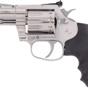 Colt Mfg KCOBRA22SP3RFO King Cobra  22 LR 10 Shot 3" Stainless Vent Rib Barrel, Stainless Cylinder & Frame, Black Rubber Grip