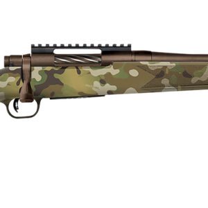 Mossberg 28279 Patriot  Compact 450 Bushmaster 4+1 18" Patriot Brown Cerakote Threaded Bull Barrel, Patriot Brown Cerakote Steel Receiver w/Picatinny Rail, MultiCam Fixed Synthetic Stock