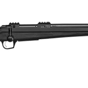 CZ-USA 07421 600+ Alpha 223 Rem 5+1 24"  Black Nitride Threaded Barrel, Black Nitride Aluminum Receiver w/Weaver Rail, Black Soft Touch Fixed Polymer Stock
