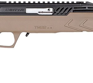 Derya Firearms TM22.STAN.FDE.18 TM22 Standard Full Size 22 LR 10+1 18" Black Target Barrel, Black Anodized Aluminum Receiver w/Picatinny Rail, Flat Dark Earth Adjustable Polymer Stock