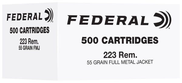 Federal FC223F500   223Rem 55gr Full Metal Jacket 500 Per Box/2 Case
