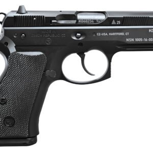 CZ-USA 91297 75 P01 50th Anniversary Elite 9mm Luger 15+1 3.75" Black Steel Barrel & 50th Anniversary Engraved/Serrated Slide, Black Polycoat Aluminum Frame w/Beavertail, Black Rubber Grip
