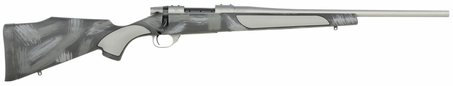 Weatherby VC38350NR0O Vanguard Shadow 350 Legend 5+1 20" Carbon Gray Cerakote #2 Standard Barrel, Carbon Gray Cerakote Steel Drilled & Tapped Receiver, Black w/Gray & White Accents Monte Carlo Stock
